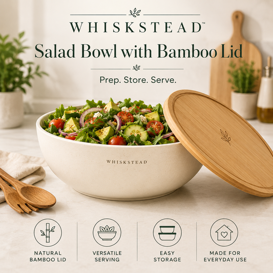 Whiskstead® Salad Bowl with Bamboo Lid