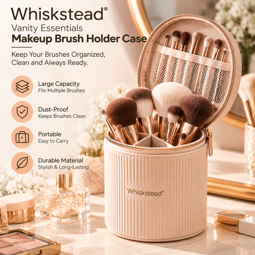Whiskstead® Vanity Essentials Makeup Brush Holder Case