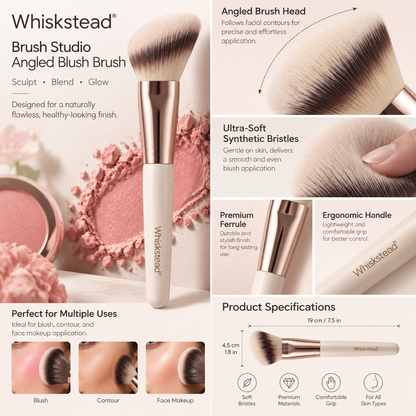 Whiskstead® Brush Studio Angled Blush Brush