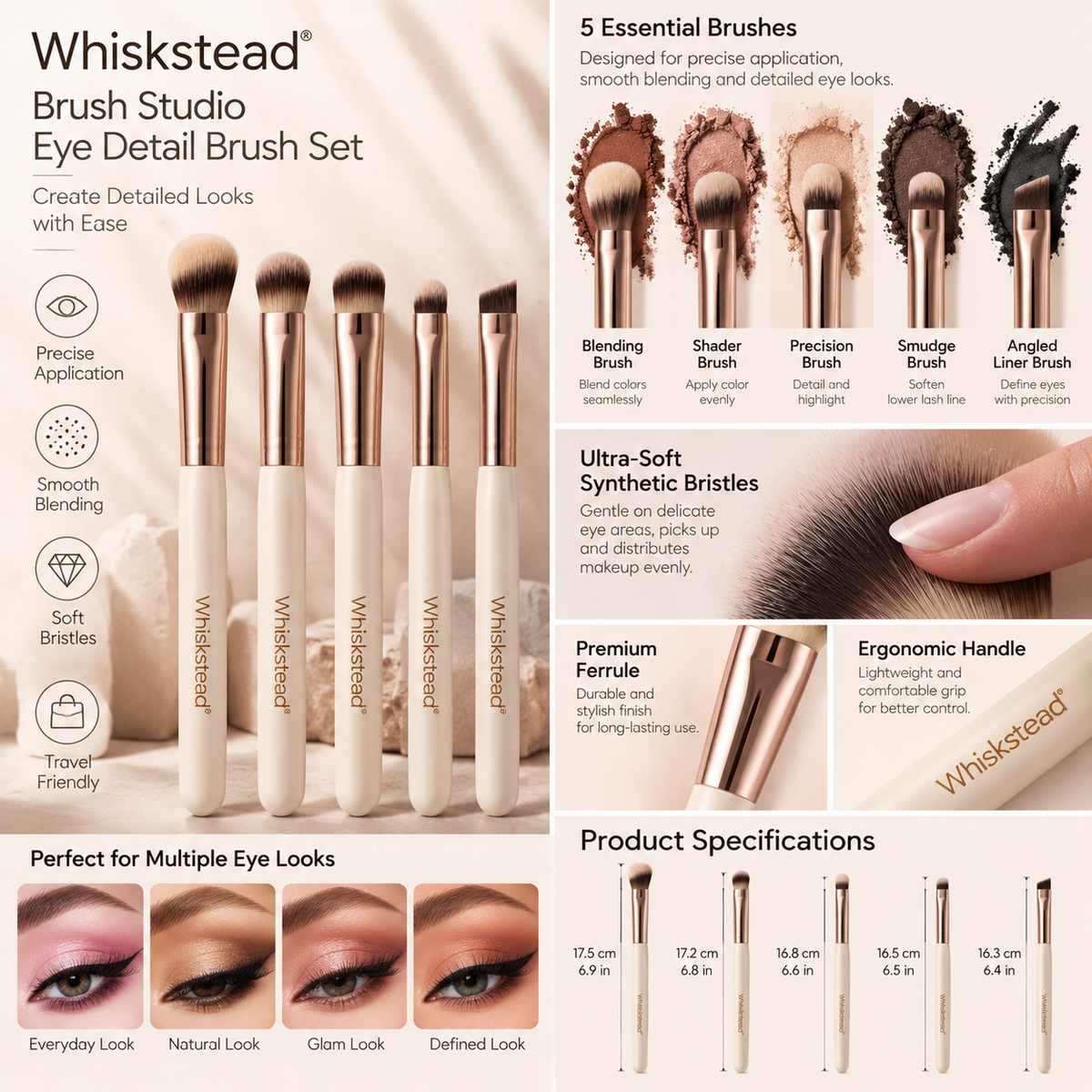 Whiskstead® Brush Studio Eye Detail Brush Set