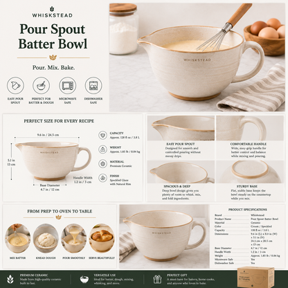 Whiskstead® Pour Spout Batter Bowl