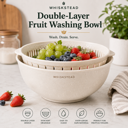 Whiskstead® Double-Layer Fruit Washing Bowl