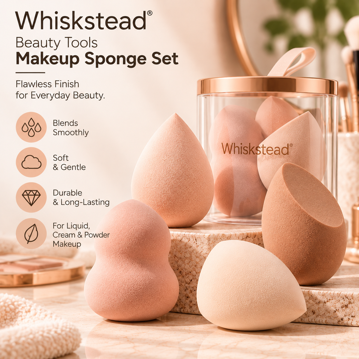 Whiskstead® Beauty Tools Makeup Sponge Set