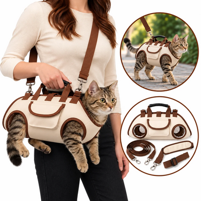 LuckySong® Multifunctional Pet Backpack with Strap for Cats & Dogs 🐾